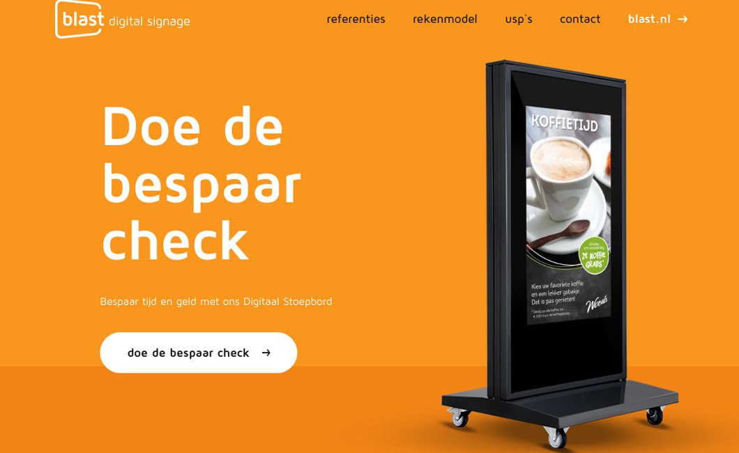 Bespaar check Digitaal Stoepbord