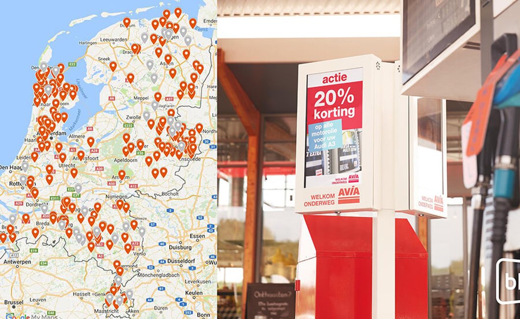 Uitrol digitale petrol displays AVIA